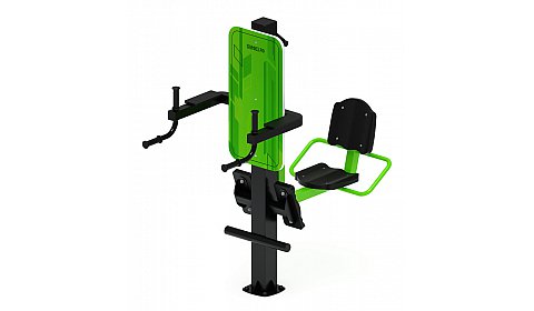 Жим ногами+Брусья (зеленый) - Уличный тренажер - СТ 023-12