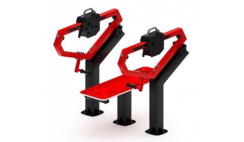 Жим лежа (красный) - Уличный тренажер - СТ 026-11.П