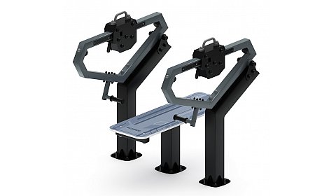 Жим лежа (серый) - Уличный тренажер - СТ 026-13.П