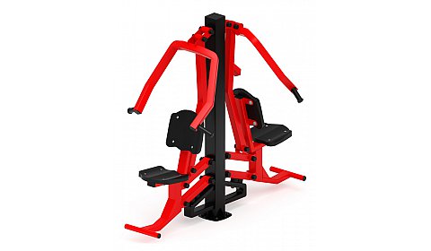Жим от груди двойной (красный) - Уличный тренажер двойной - СТ 030-11