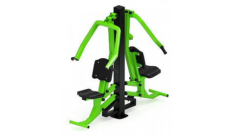 Жим от груди двойной (зеленый) - Уличный тренажер двойной - СТ 030-12