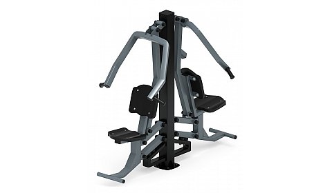 Жим от груди двойной (серый) - Уличный тренажер двойной - СТ 030-13