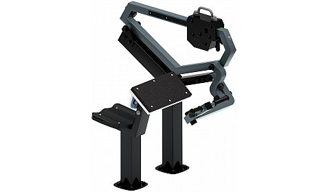 Бицепс сидя (серый) - Уличный тренажер - СТ 034-13