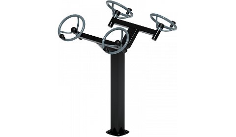 Рули (положение стоя) серый - Уличный тренажер - СТ 101-13