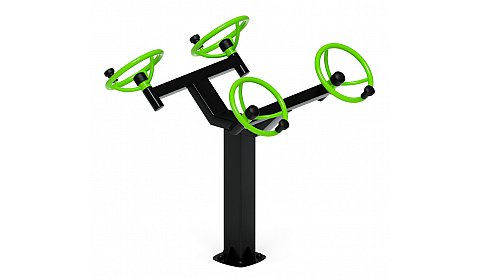 Рули (положение сидя) зеленый - Уличный тренажер - СТ 102-12