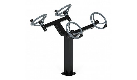 Рули (положение сидя) серый - Уличный тренажер - СТ 102-13