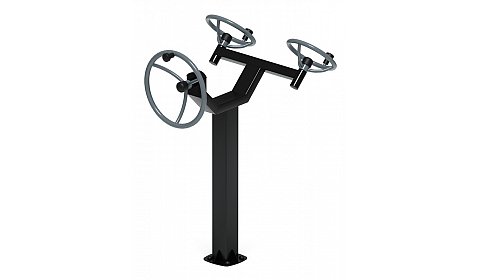 Рули (положение стоя) серый - Уличный тренажер - СТ 103-13