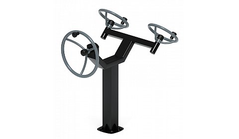 Рули (положение сидя) серый - Уличный тренажер - СТ 104-13