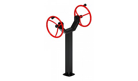 Рули (положение стоя) красный - Уличный тренажер - СТ 105-11