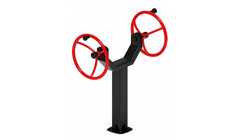 Рули (положение сидя) красный - Уличный тренажер - СТ 106-11