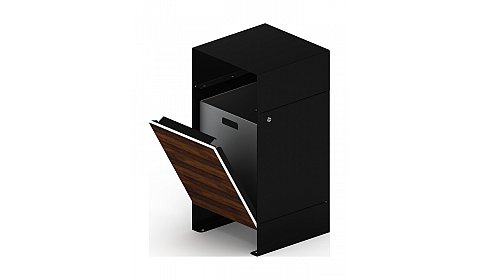 Урна парковая (черная) - МФ 50.02.03-01 (под анкера)