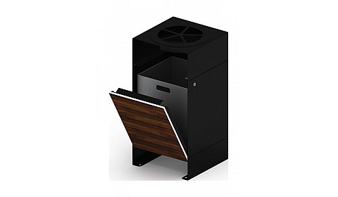 Урна парковая с пепельницей (черная) - МФ 50.02.02-01 (под анкера)