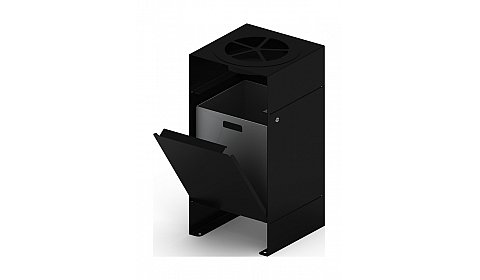 Урна парковая с пепельницей (черная) - МФ 50.02.05-01 (под анкера)