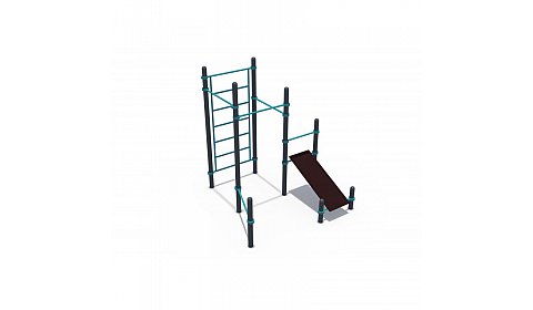 СОВ 01160 Воркаут Комплекс турников, шведской стенки и скамьи для пресса (ГТО 89 мм)