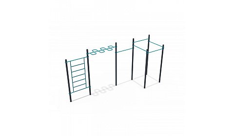 СОВ 01080 Воркаут Комплекс турников со шведской стенкой (ГТО 89 мм)