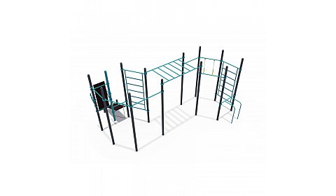 СОВ 01200 Воркаут (комплекс из рукохода, турников и шведских стенок ГТО 89 мм)