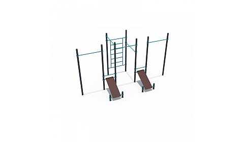 СОВ 01070 Воркаут Комплекс со скамьями для пресса (ГТО 89 мм)